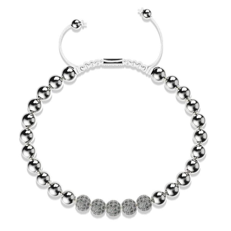 Silber | Kristallpavé Gala Armband | Weiß