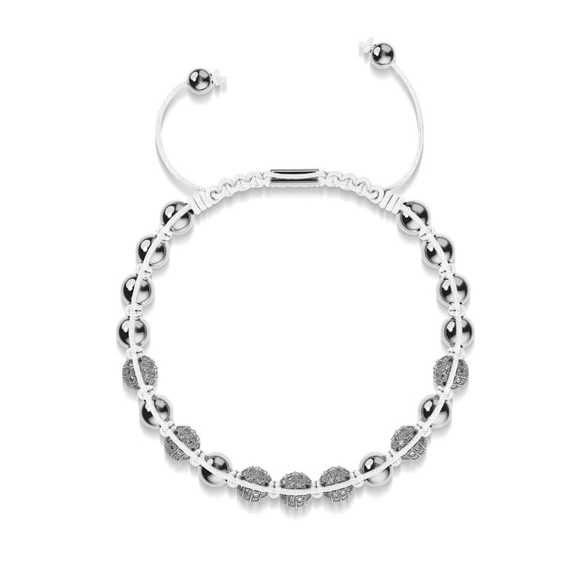 Silber | Kristallpavé Kikiballa Armband | Weiß
