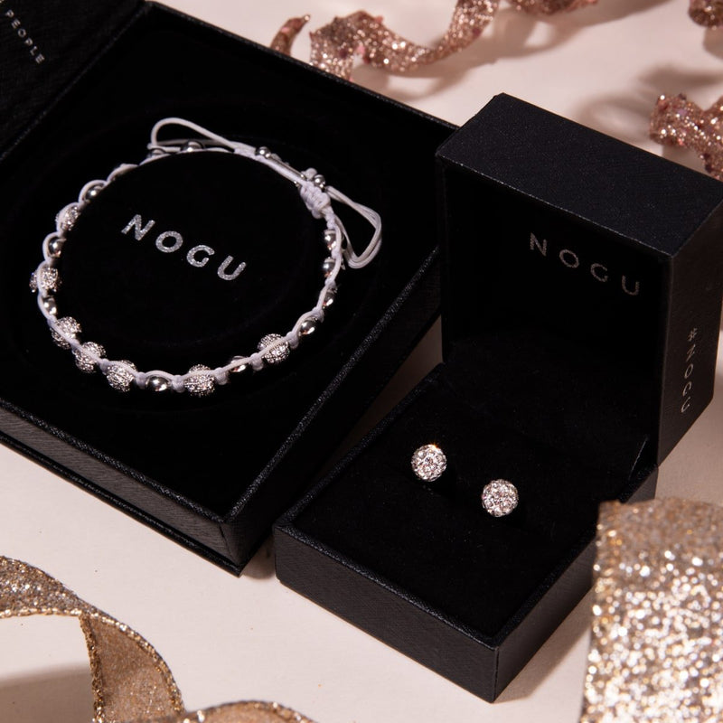 Silber | Kristallpavé Kikiballa Armband | Weiß