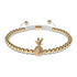 Pina Colada | 18 Karat Gold | Weiß | Ananas aus Kristall | Makramee-Charmballa-Armband