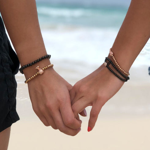 Piña Colada | 18 Karat Roségold | Ananas-Armband mit Kristallen