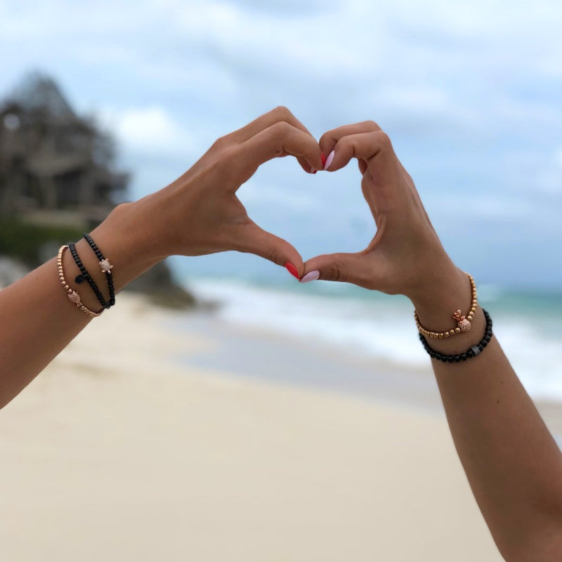 Piña Colada | 18 Karat Roségold | Ananas-Armband mit Kristallen