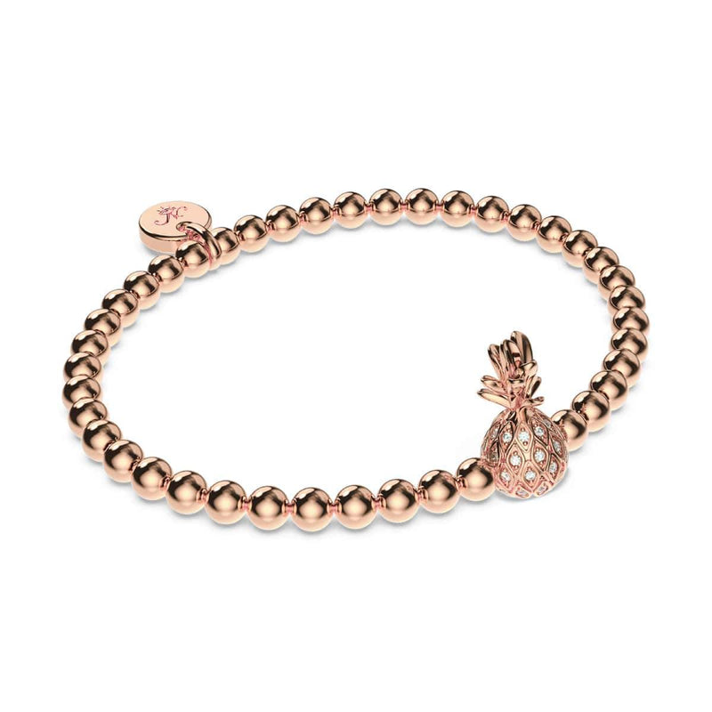 Piña Colada | 18 Karat Roségold | Ananas-Armband mit Kristallen