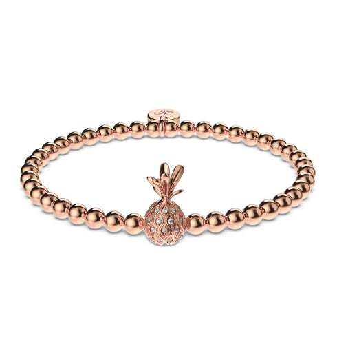 Piña Colada | 18 Karat Roségold | Ananas-Armband mit Kristallen