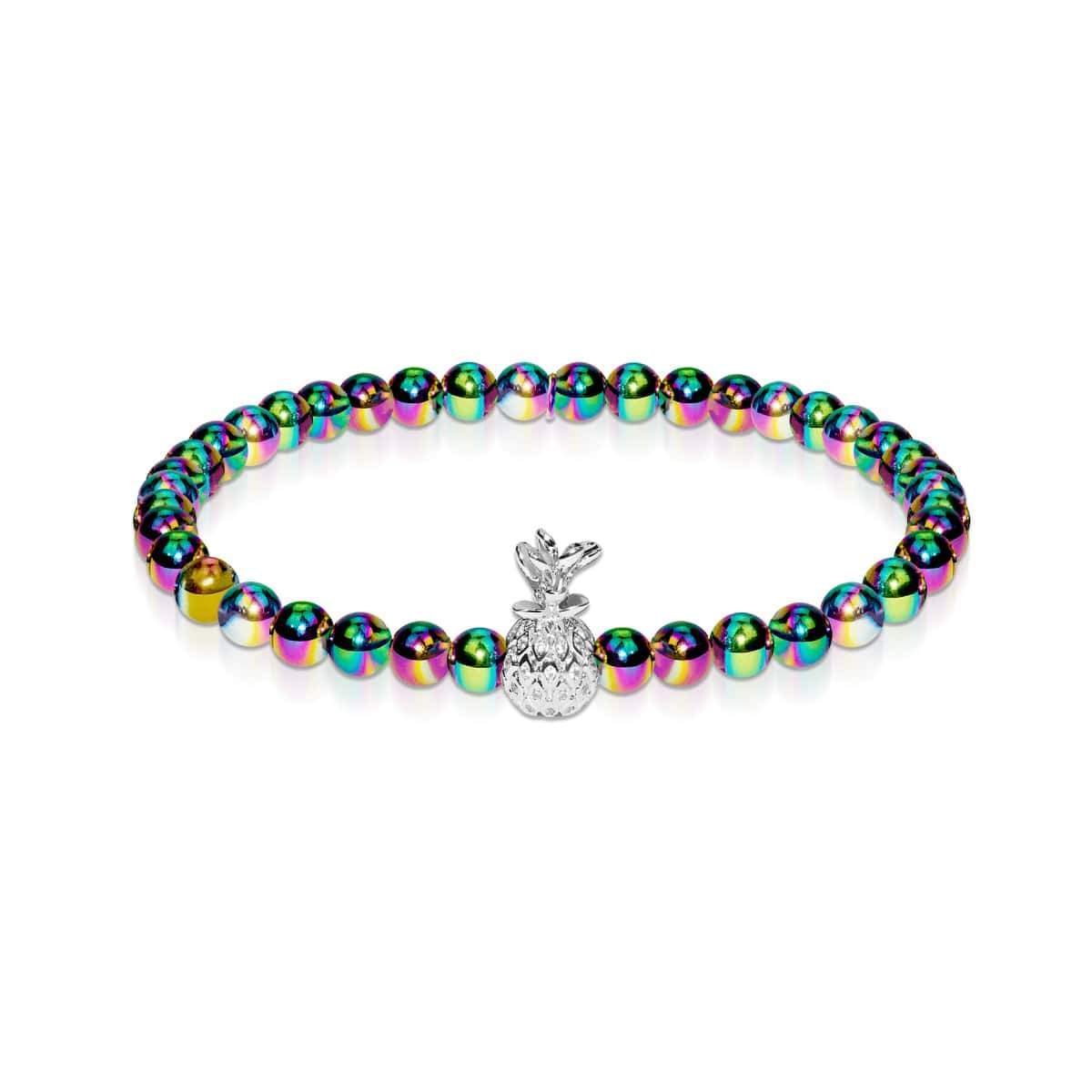 Pina Colada | Einhorn Silber | Kristall Ananas Armband