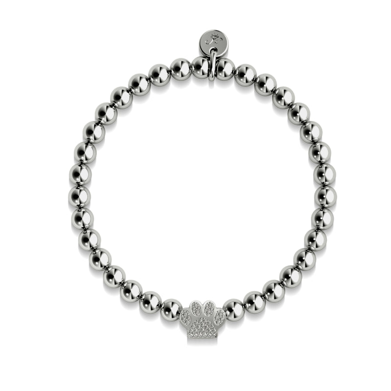Pfote | Silber | Kristallwelpen-Print