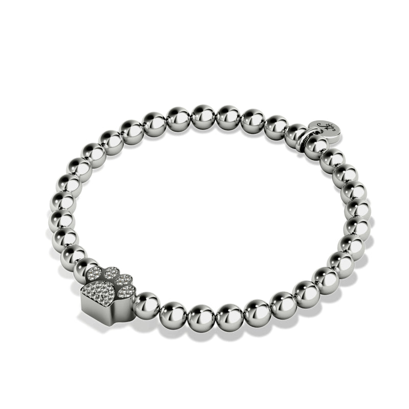 Pfote | Silber | Kristallwelpen-Print