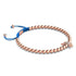 Kristall-Seekrabbe | 18 Karat Roségold | Blau | Makramee-Charmballa-Armband