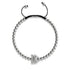Kristall-Seekrabbe | Silber | Schwarz | Makramee Charmballa Armband