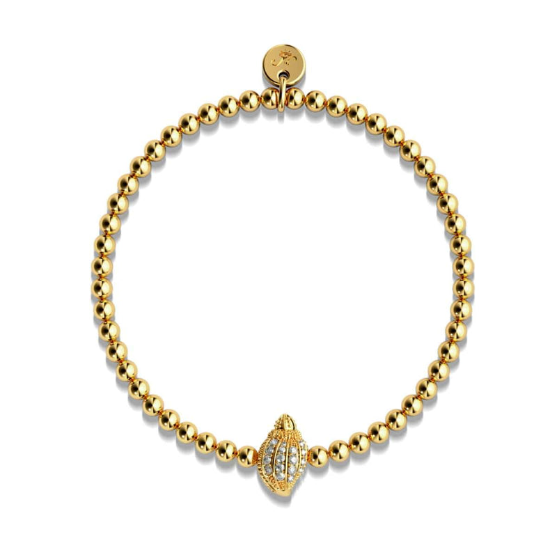 Isla | 18 Karat Gold | Kristall-Muschel-Charm-Armband