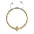 Isla | 18 Karat Gold | Makramee-Charmballa-Armband mit Kristall-Muschel