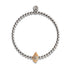Isla | 18 Karat Roségold & Silber | Kristall-Muschel-Charm-Armband