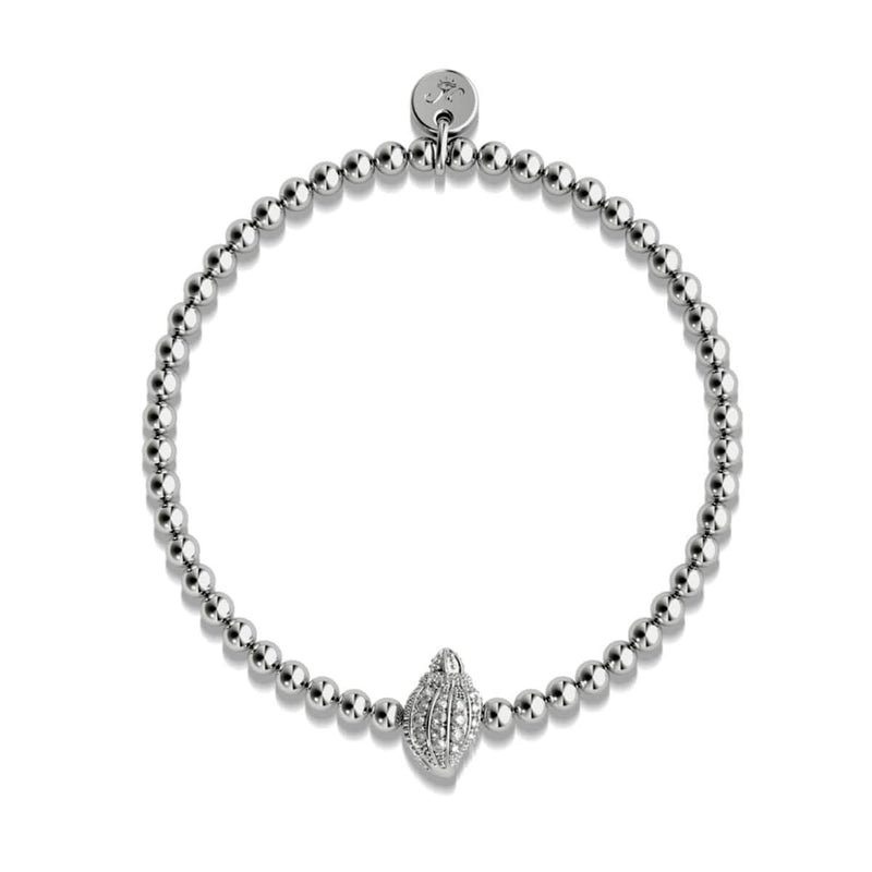 Isla | Silber | Kristall-Muschel-Charm-Armband
