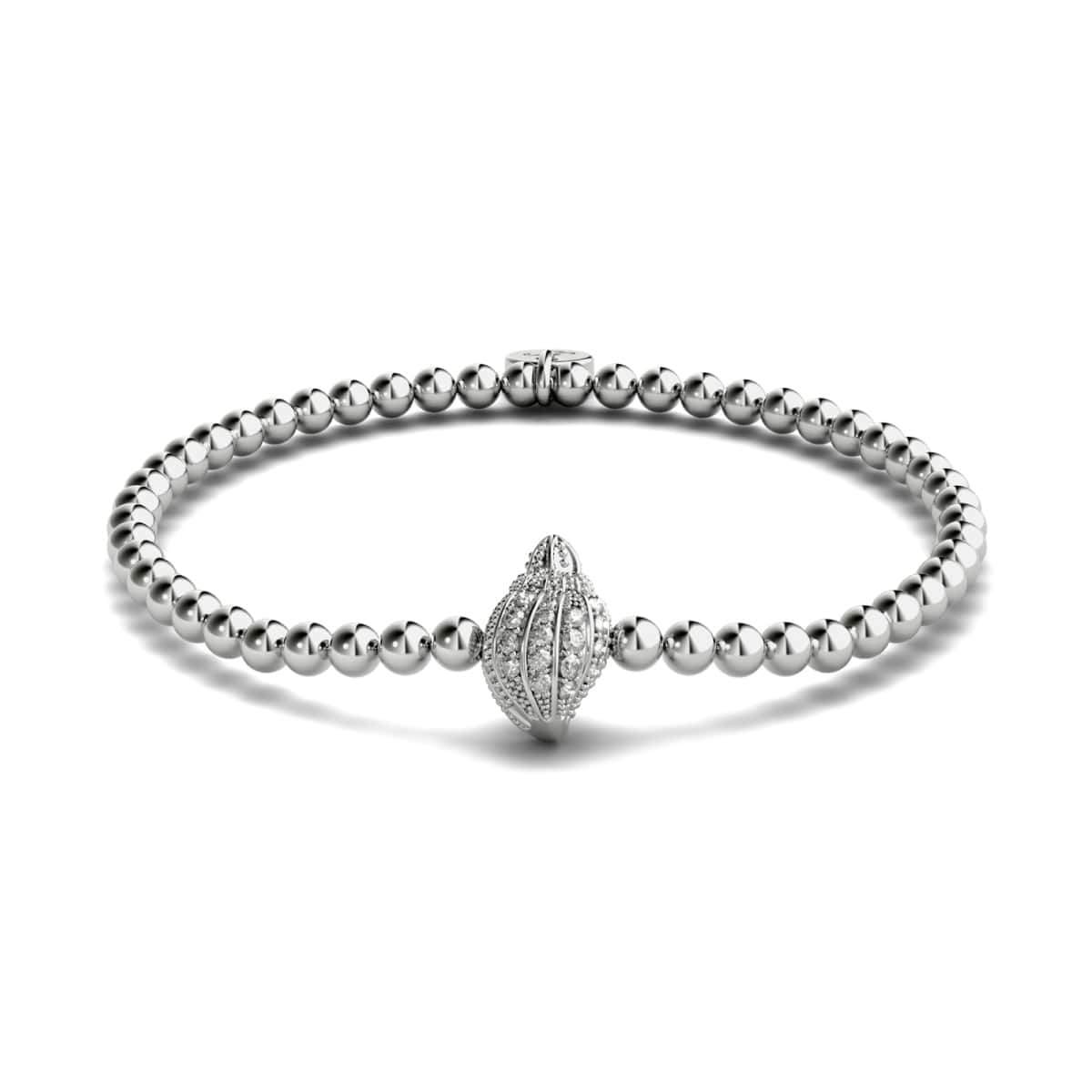 Isla | Silber | Kristall-Muschel-Charm-Armband