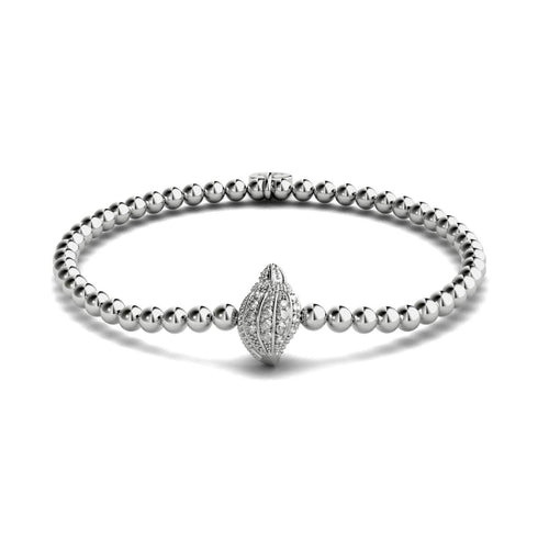 Isla | Silber | Kristall-Muschel-Charm-Armband