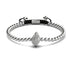 Isla | Silber | Kristall-Muschel-Makramee-Charmballa-Armband