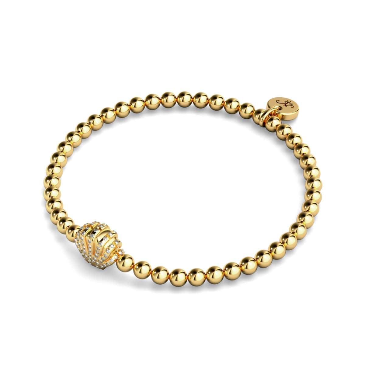 Playa | 18 Karat Gold | Kristall-Muschel-Charm-Armband