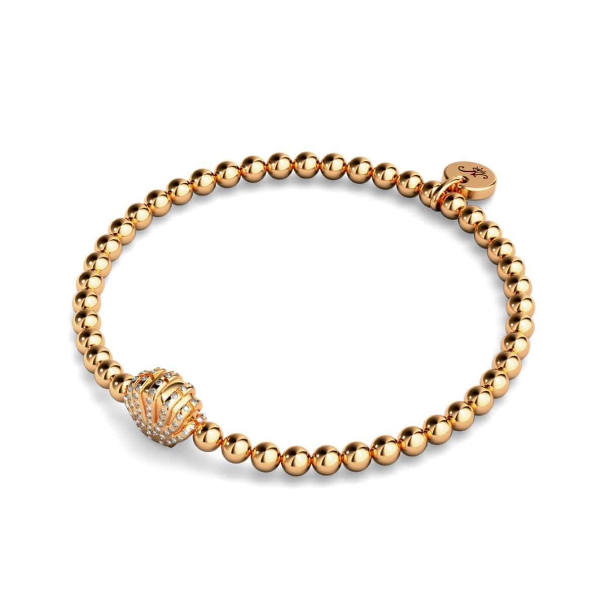 Playa | 18 Karat Roségold | Kristall-Muschel-Charm-Armband
