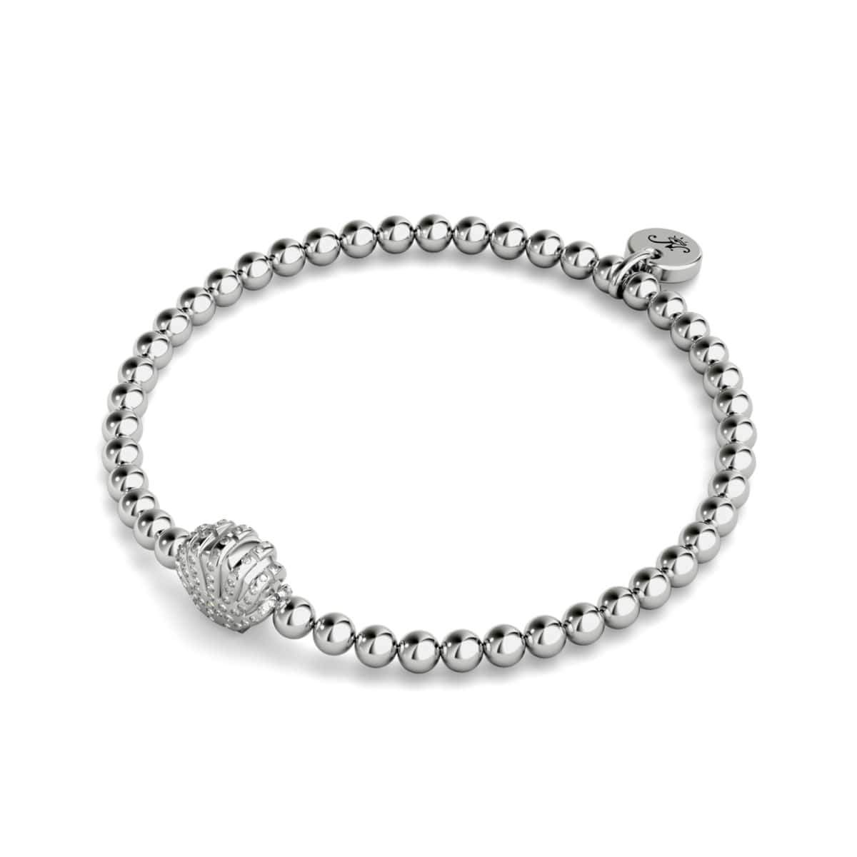 Playa | Silber | Kristall-Muschel-Charm-Armband