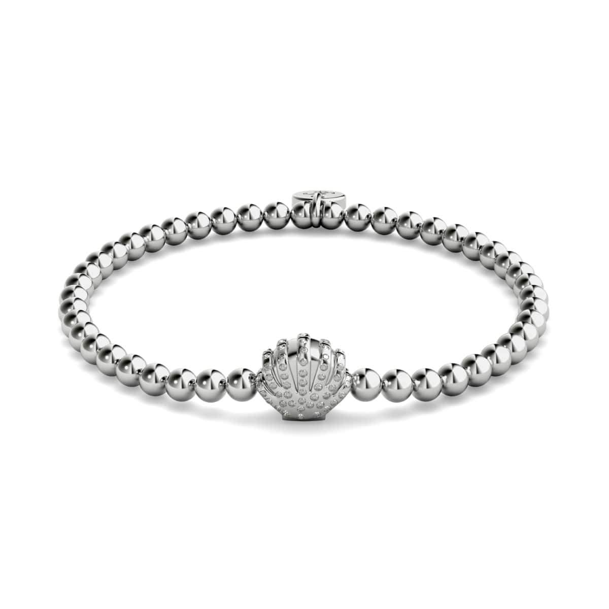 Playa | Silber | Kristall-Muschel-Charm-Armband