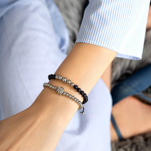 Playa | Silber | Kristall-Muschel-Charm-Armband