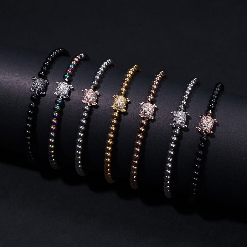 Tortuga | 18 Karat Gold | Kristall-Meeresschildkröten-Armband