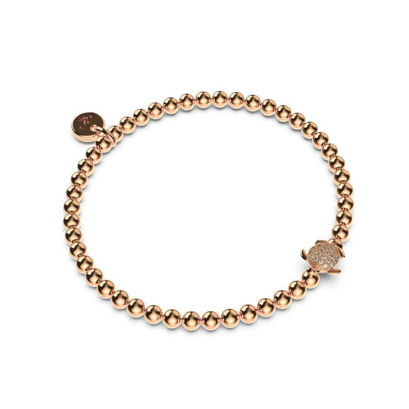 Tortuga | 18 Karat Roségold | Kristall-Meeresschildkröten-Armband