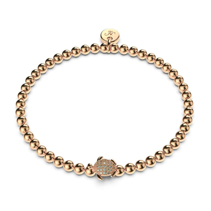 Tortuga | 18 Karat Roségold | Kristall-Meeresschildkröten-Armband