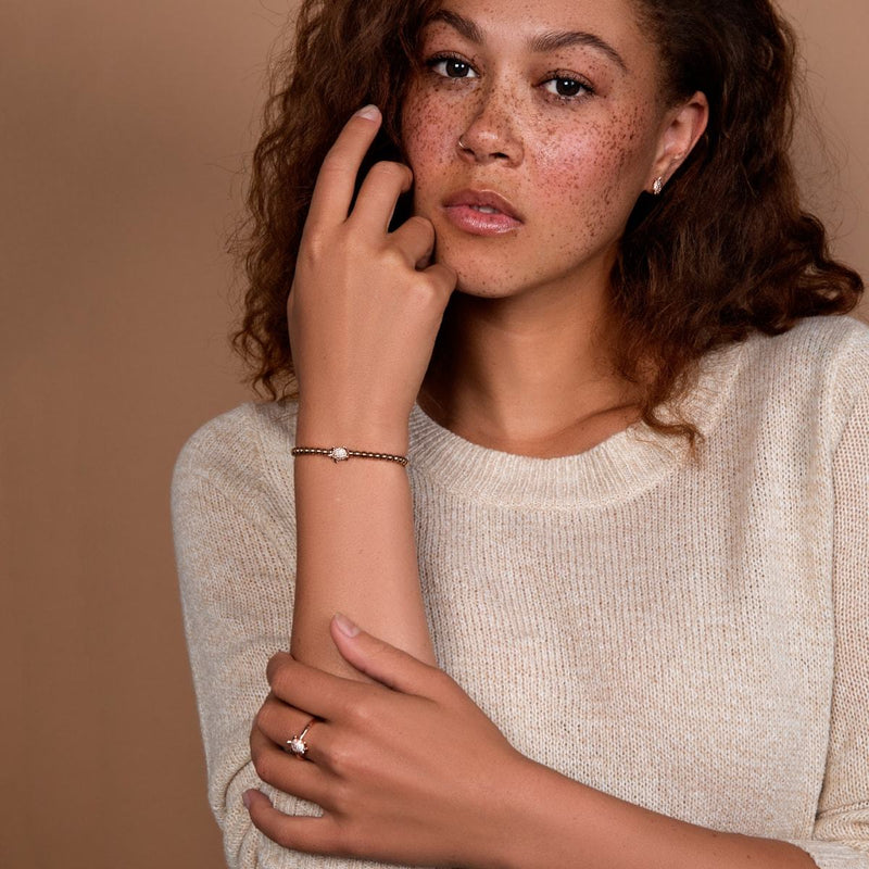 Tortuga | 18 Karat Roségold | Kristall-Meeresschildkröten-Armband