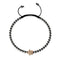 Tortuga | 18 Karat Roségold & Rotguss | Schwarz | Meeresschildkröte aus Kristall | Makramee-Charmballa-Armband