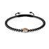 Tortuga | 18 Karat Roségold & Rotguss | Schwarz | Meeresschildkröte aus Kristall | Makramee-Charmballa-Armband