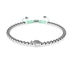 Tortuga | Silber | Aqua | Kristall-Meeresschildkröte | Makramee Charmballa Armband