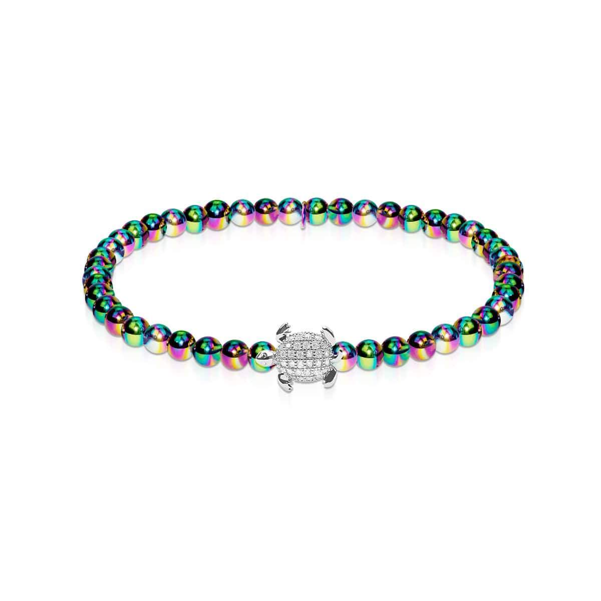 Tortuga | Einhorn Silber | Kristall Meeresschildkröte Armband