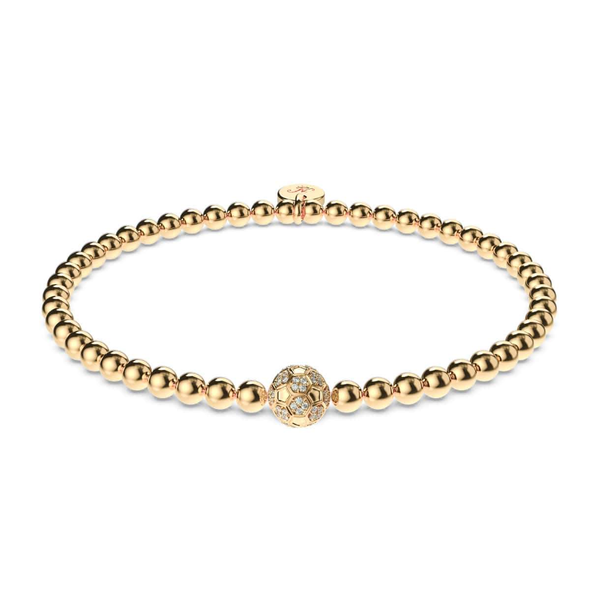 Tor | 18 Karat Gold | Kristall-Fußball-Charm-Armband