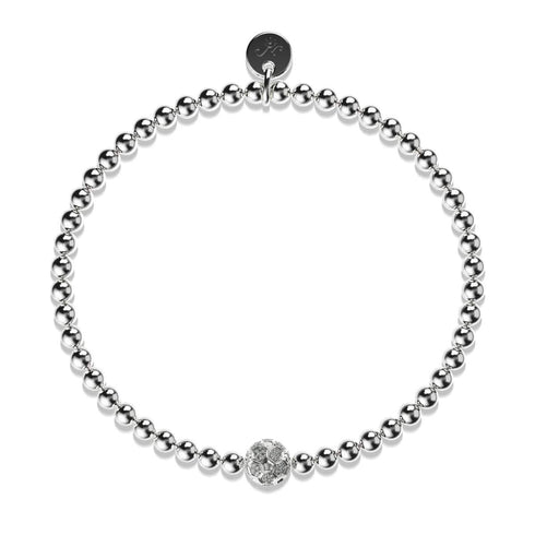 Tor | Silber | Fußball-Charm-Armband mit Kristallen