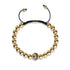 Balance | 18 Karat Gold | Schwarz | Kristall Yin Yang | Makramee Charmballa Armband