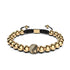 Balance | 18 Karat Gold | Schwarz | Kristall Yin Yang | Makramee Charmballa Armband