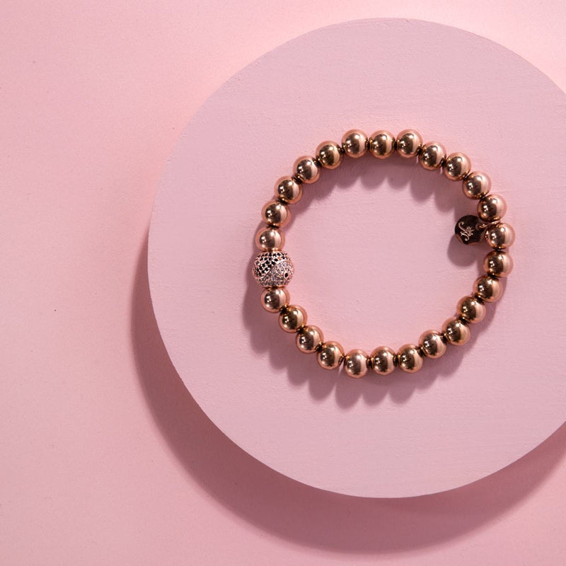 Gleichgewicht | 18 Karat Roségold | Kristall Yin Yang