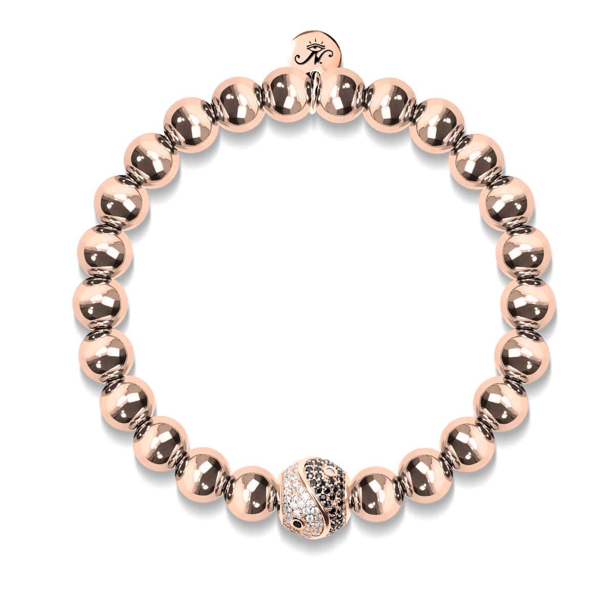 Gleichgewicht | 18 Karat Roségold | Kristall Yin Yang