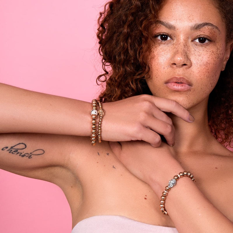 Gleichgewicht | 18 Karat Roségold | Kristall Yin Yang