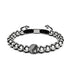 Balance | Silber | Schwarz | Kristall Yin Yang | Makramee Charmballa Armband