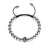 Balance | Silber | Schwarz | Kristall Yin Yang | Makramee Charmballa Armband