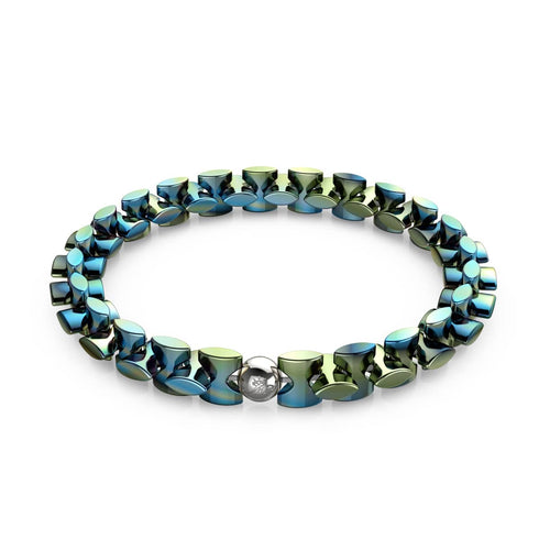 Blauer Smaragd | Monroe Links | Sanduhr-Armband