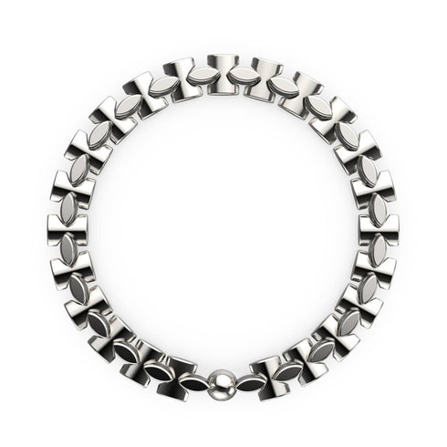 Klassisches Chrom | Monroe Links | Sanduhrarmband