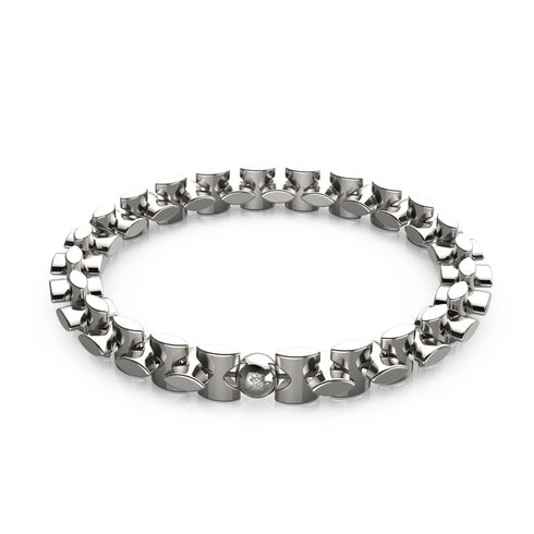 Klassisches Chrom | Monroe Links | Sanduhrarmband