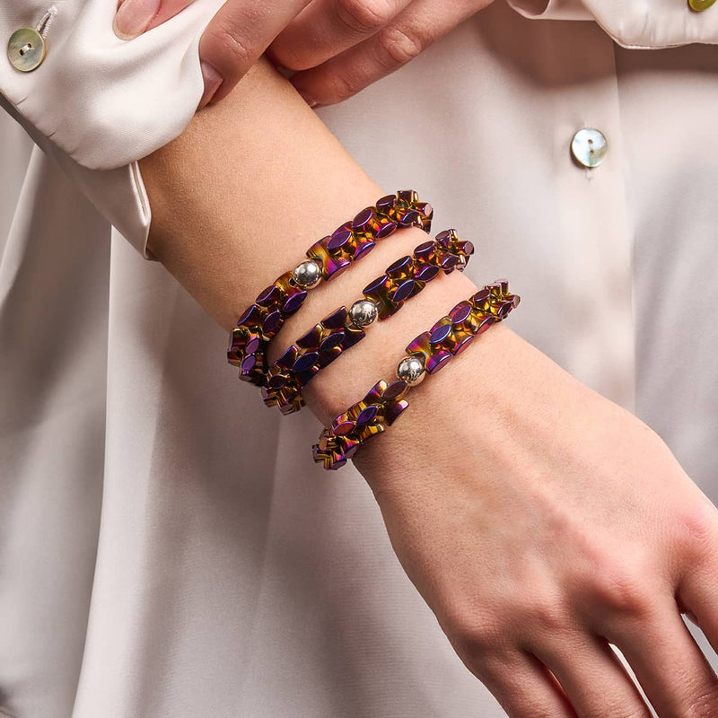 Lila Sonnenuntergang | Monroe Links | Sanduhr-Armband