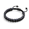 Labradorit & Schwarzer Achat | Rotguss | Doppeltes Geom-Armband