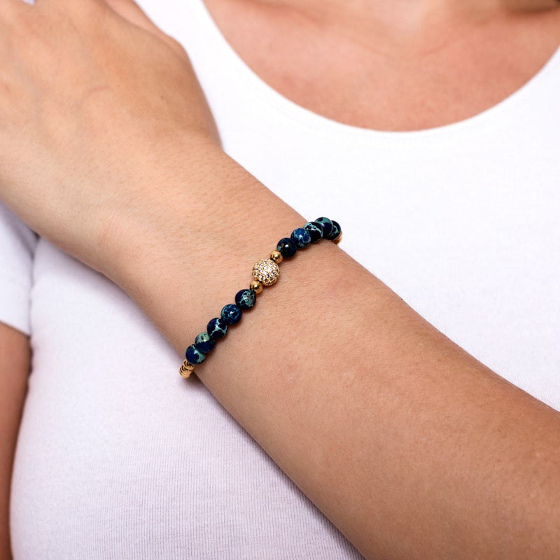 Atlantis | 18 Karat Gold | Kristallmeer-Edelsteinarmband