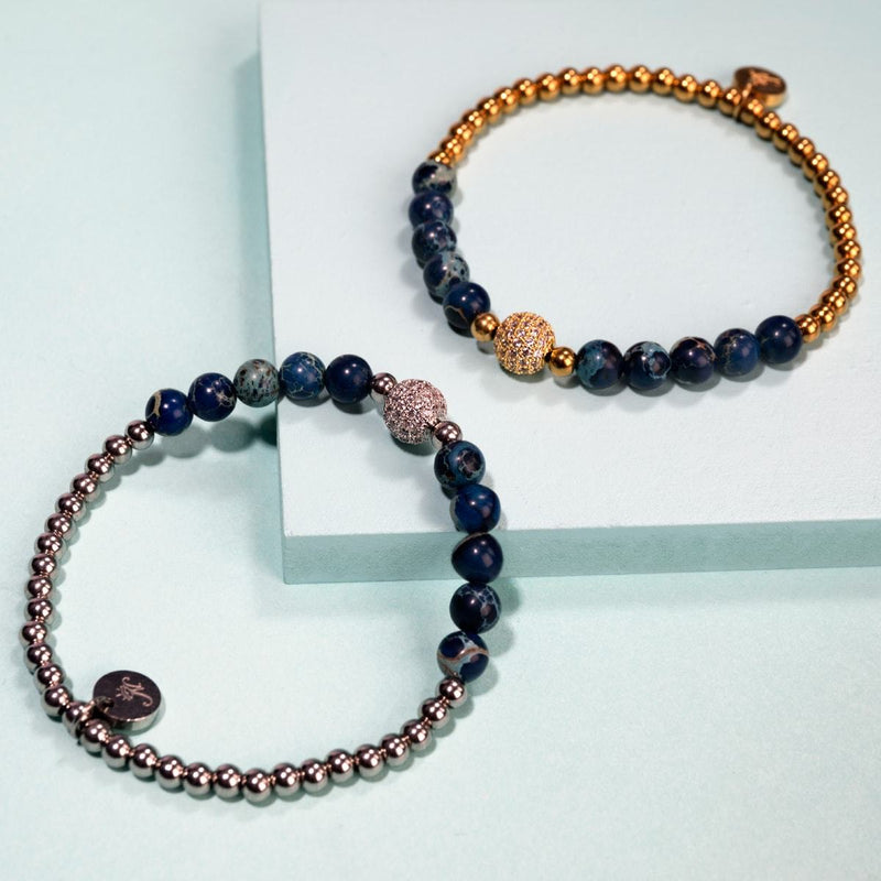 Atlantis | 18 Karat Gold | Kristallmeer-Edelsteinarmband
