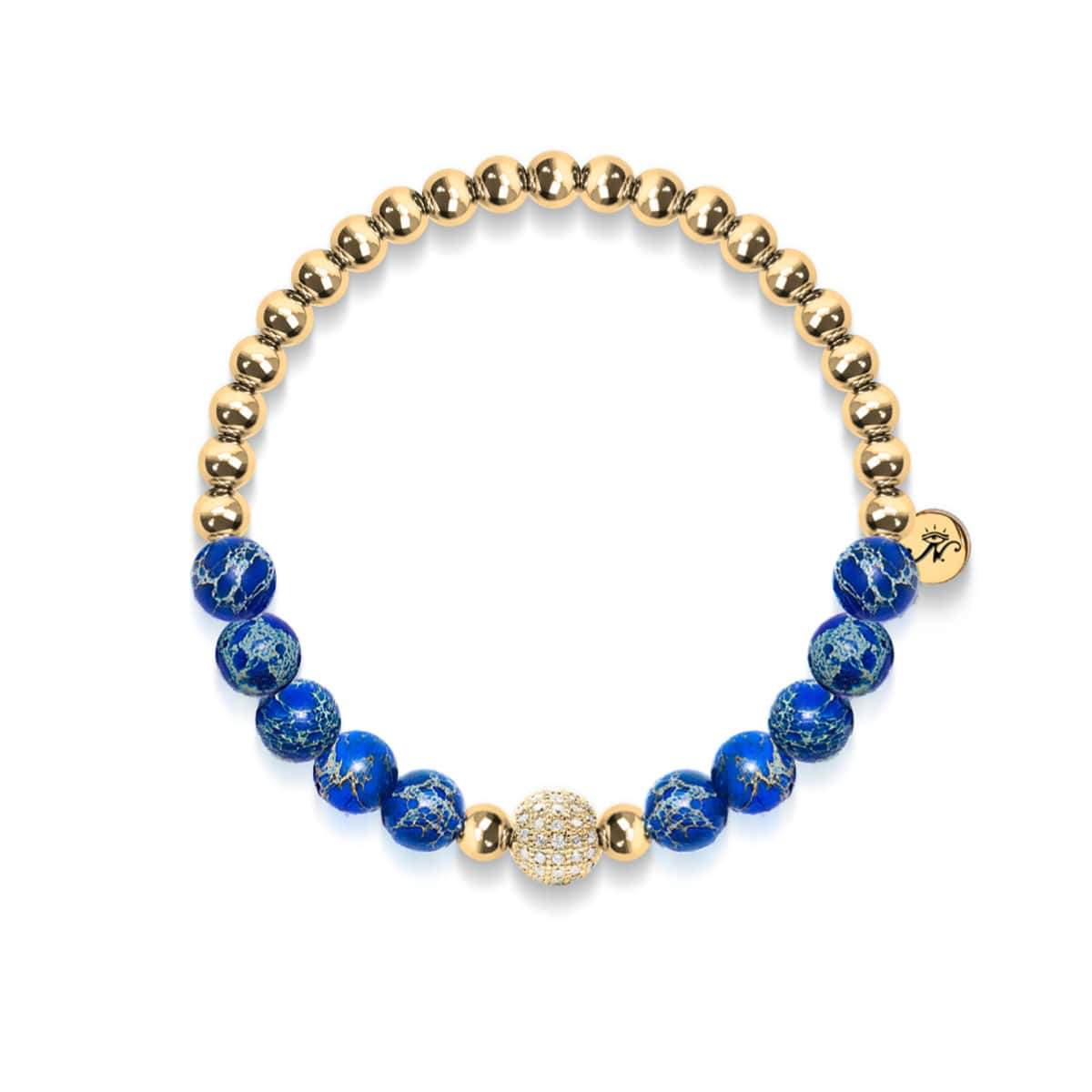 Atlantis | 18 Karat Gold | Kristallmeer-Edelsteinarmband